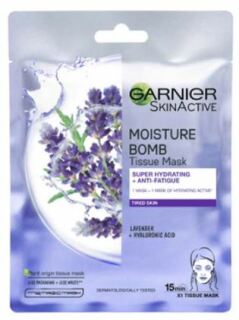 Garnier Skin Naturals Hydrating Textile Mask împotriva semnelor de oboseală cu extract de levănțică 28 g