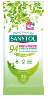 Sanytol Șervețele dezinfectante universale de origine vegetală 72 buc.
