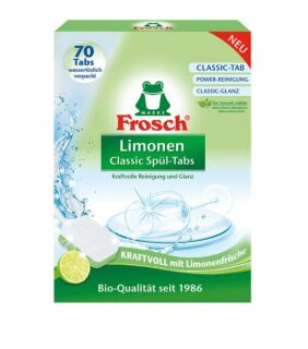 Frosch Limonen tablete pentru mașina de spălat vase cu aromă de lămâie 70 buc