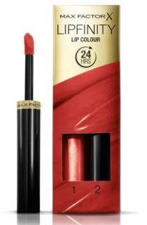 Max Factor SET Lipfinity Lip Colour balsam de buze și luciu de buze 120 Hot + Top Coat 1,9 g