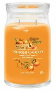 Yankee Candle Signature Farm Fresh Peach Scented Candle With 2 Wicks 567 g