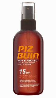 Piz Buin Tan & Protect SPF15 Sun Oil Spray Ulei de bronzare care accelerează bronzarea 150 ml