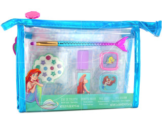 Disney Mermaid SET I. - EDT 15 ml + cosmetic brush + face gems + eye shadow 2x1g toiletry bag set