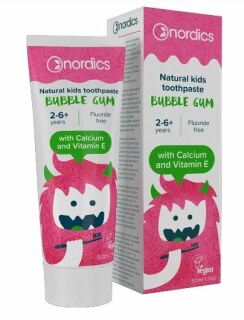 Nordics Bubble Gum Pasta de dinți naturală pentru copii 50 ml