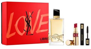 Yves Saint Laurent Libre Women SET - Eau de Parfum 90 ml + rouge Volupte Shine No.85  3,2 g + mascara Volume Effect Faux Cils N.1  2 ml