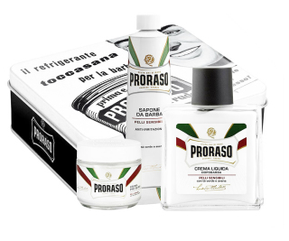 Proraso Sensitive sada na holení - pre-shaving cream 100 ml + crema de ras 150 ml+ după balsam pentru ras 100 ml