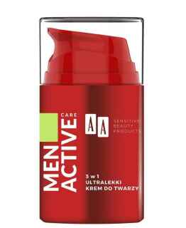AA Men Active Care 3 in 1 crema deschisa pentru ten 50 ml