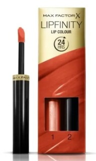Max Factor SET Lipfinity Lip Colour balsam de buze și luciu de buze 140 Charming + Top Coat 1,9 g