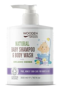 Wooden Spoon Gel de duș pentru copii și șampon pentru păr 2în1 cu ierburi 300 ml