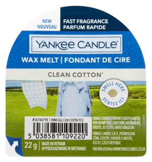 Yankee Candle Clean Cotton ceară parfumată 22 g