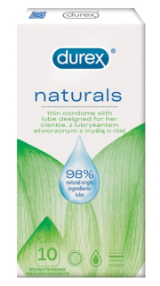 Durex Naturals Thin Condoms With Lube Designed For Her prezervative