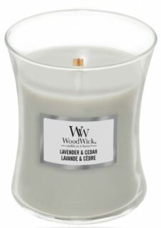 WoodWick Lavender & Cedar Lumânare parfumată 275 g