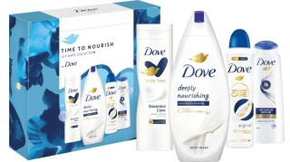 Dove Original Women Gift Set ( Cream Shower Gel 250 ml + Body Milk 250 ml + Antiperspirant Spray 150 ml + Shampoo 250 ml )