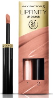 Max Factor SET Lipfinity Lip Colour balsam de buze și luciu de buze 006 Always Delicate 2,3 ml + Top Coat 1,9 g