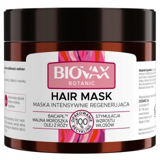 BiBiovax Mască de păr regeneratoare intensivă Botanic Botanic cu nor 250 ml
