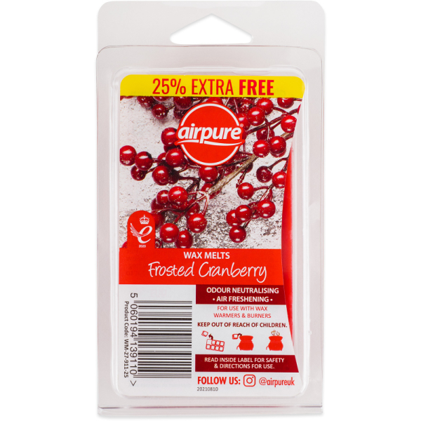 Airpure Wax Melts Frosted Cranberry ceară pentru aromalamp 86 g