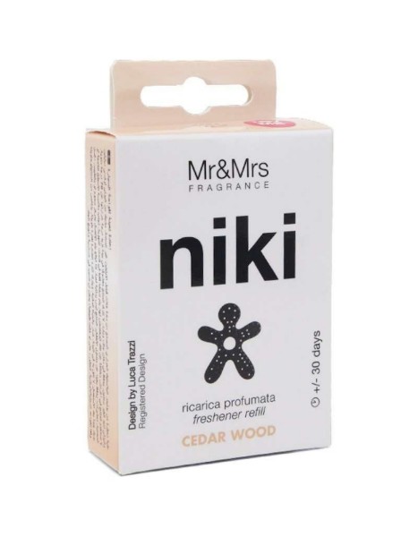 Mr & Mrs Fragrance Niki Cedar Wood - parfum pentru masina rezervă