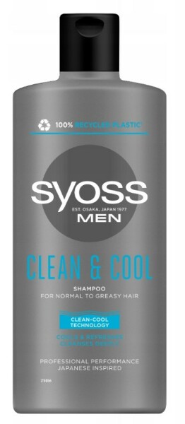 Syoss Clean & Cool Men șampon de păr pentru bărbați 500 ml
