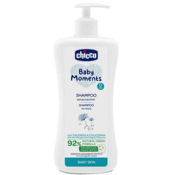 Chicco Baby Moments Șampon pentru păr 0m+ 500 ml