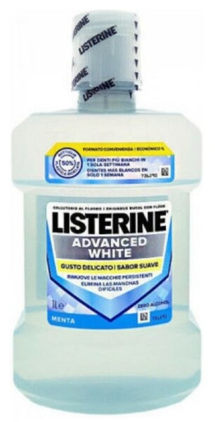 Listerine Advanced White Mild Zero Apa de gură 1000 ml