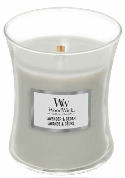 WoodWick Lavender & Cedar Lumânare parfumată 275 g