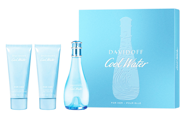Davidoff Cool Water Woman SET - Eau de Toilette 100 ml + shower gel 75 ml + body lotion 75 ml