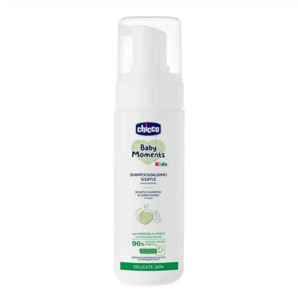 Chicco Baby Moments Șampon și balsam pentru copii pentru piele delicată 0m+ 150 ml